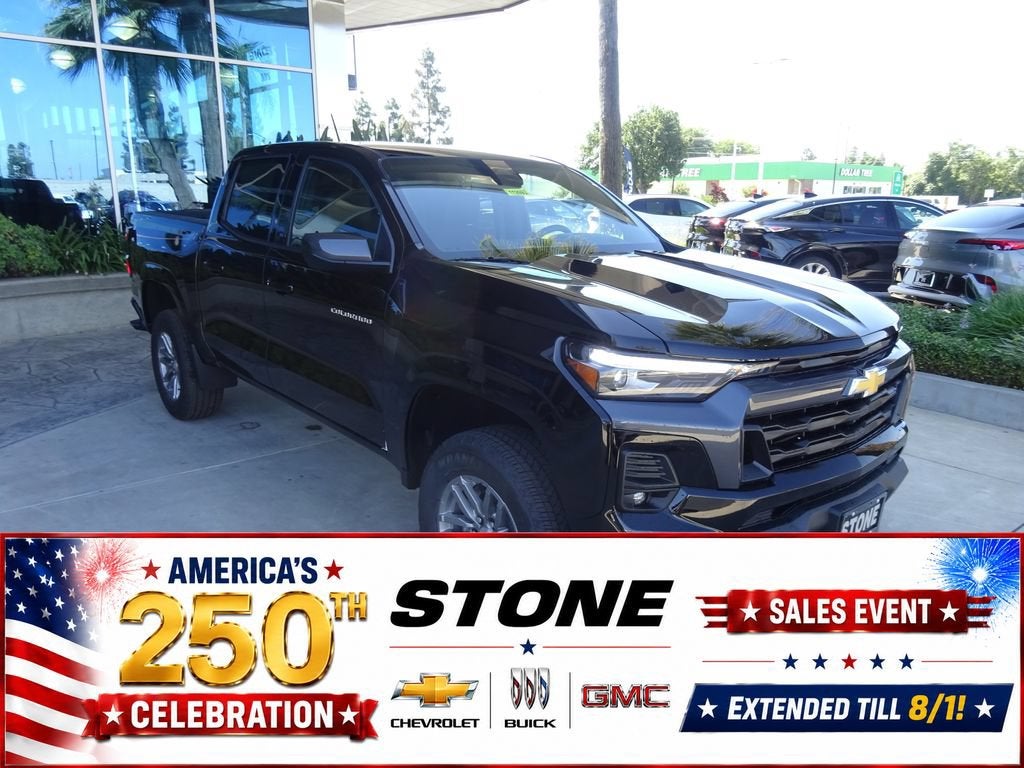 2026 Chevrolet Colorado LT in Black — front three-quarter view