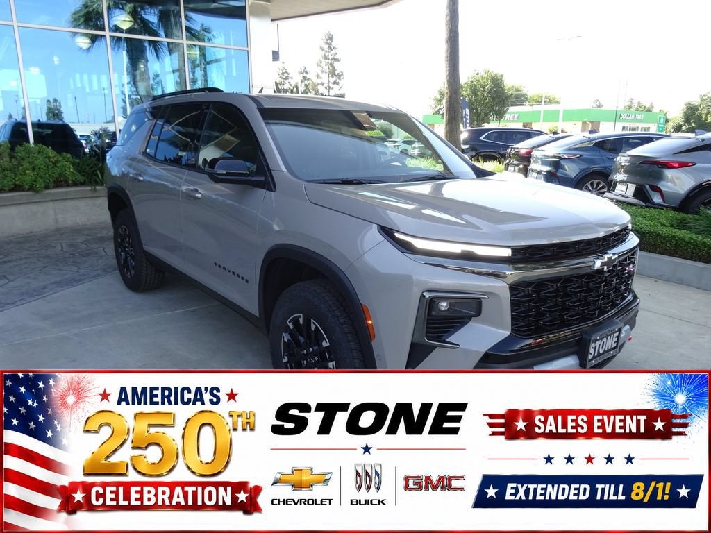 2026 Chevrolet Traverse Z71 in Sandstone Gray — front three-quarter view