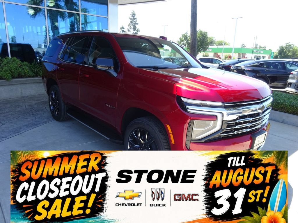 2026 Chevrolet Tahoe LT in Radiant Red Tintcoat — front three-quarter view