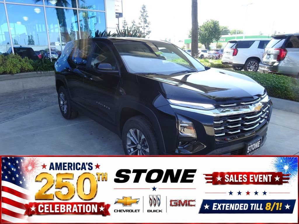 2026 Chevrolet Equinox LT in Mosaic Black Metallic — front three-quarter view